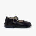 SCARPE PRIMI PASSI BAMBINA PELLE FIBBIA