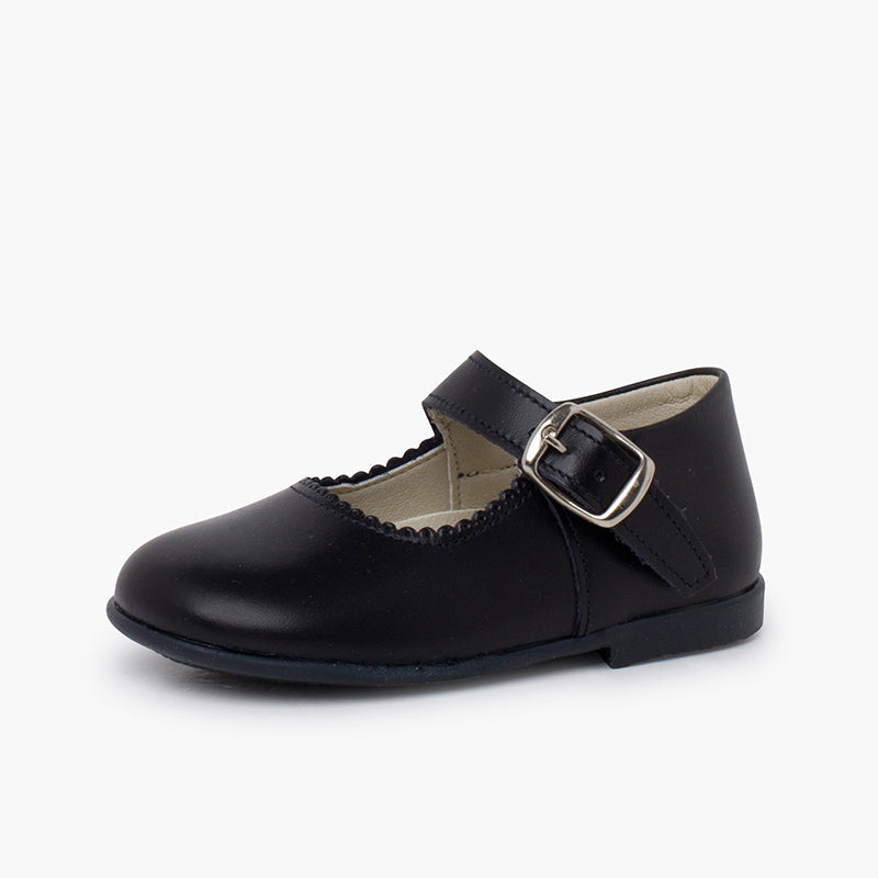 SCARPE PRIMI PASSI BAMBINA PELLE FIBBIA