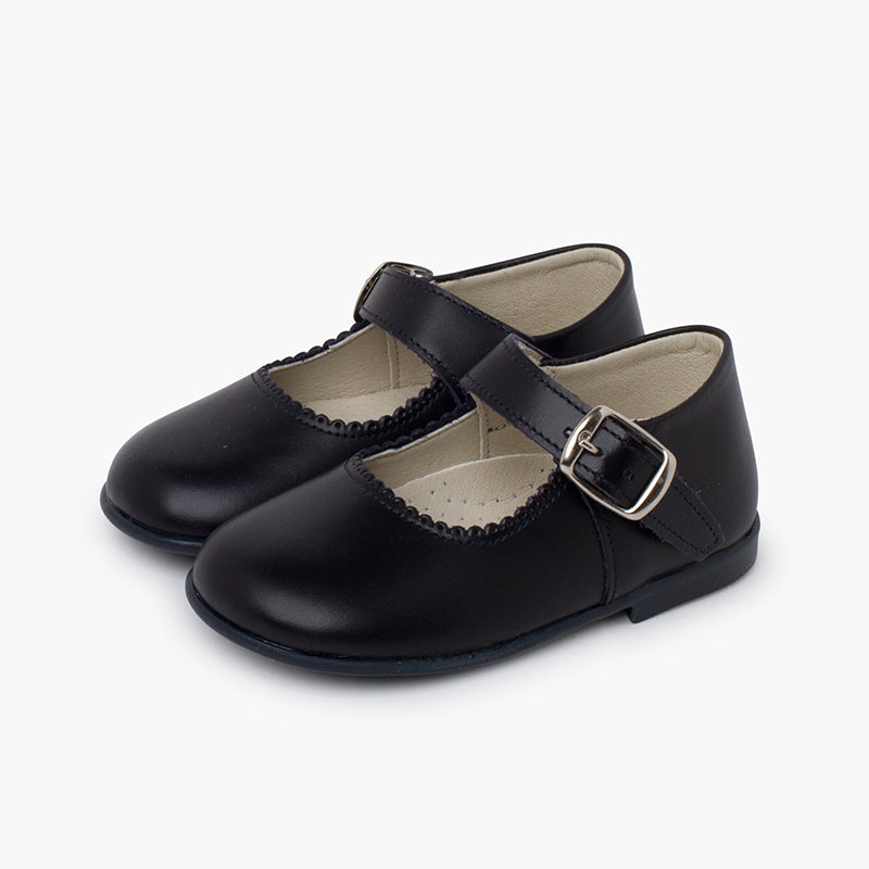 SCARPE PRIMI PASSI BAMBINA PELLE FIBBIA