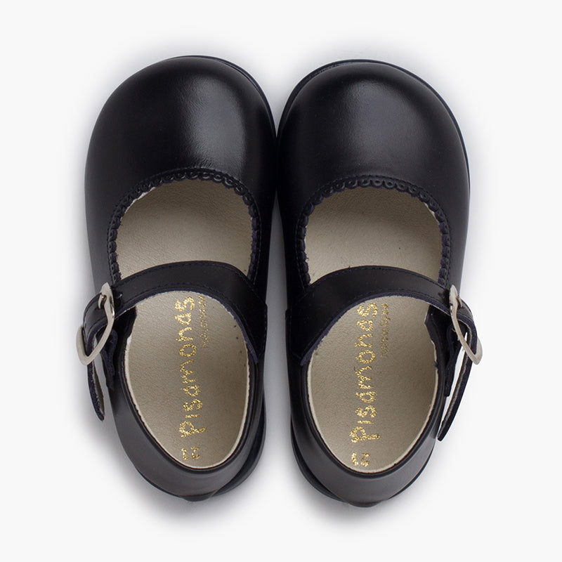 SCARPE PRIMI PASSI BAMBINA PELLE FIBBIA