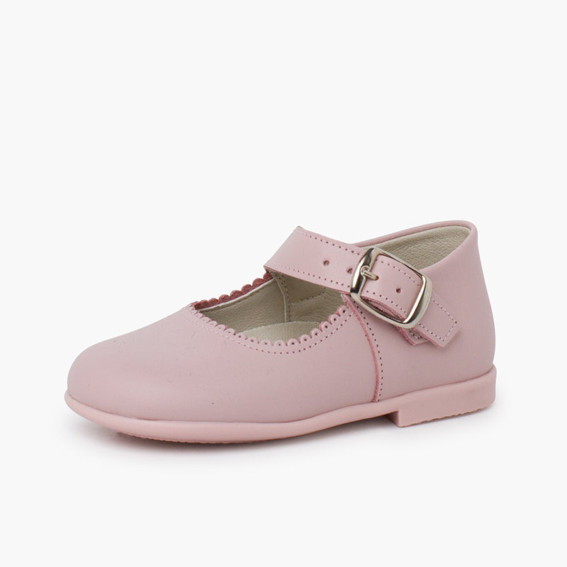 SCARPE PRIMI PASSI BAMBINA PELLE FIBBIA