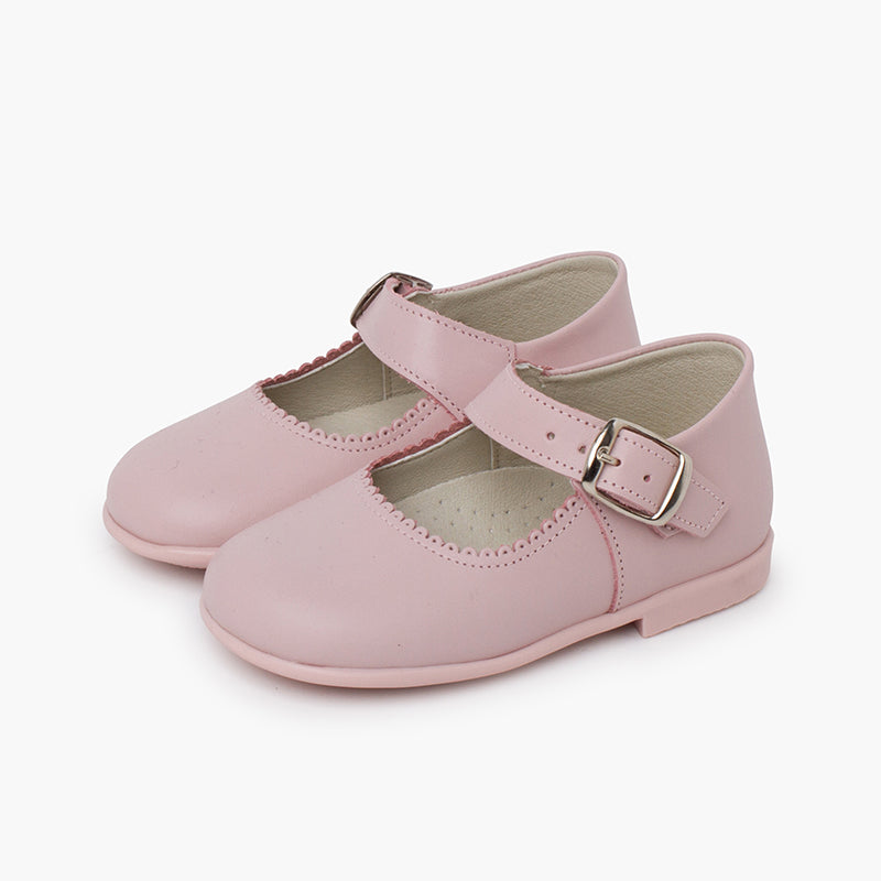 SCARPE PRIMI PASSI BAMBINA PELLE FIBBIA