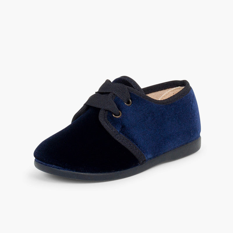 SCARPA DI VELLUTO CON LACCI
