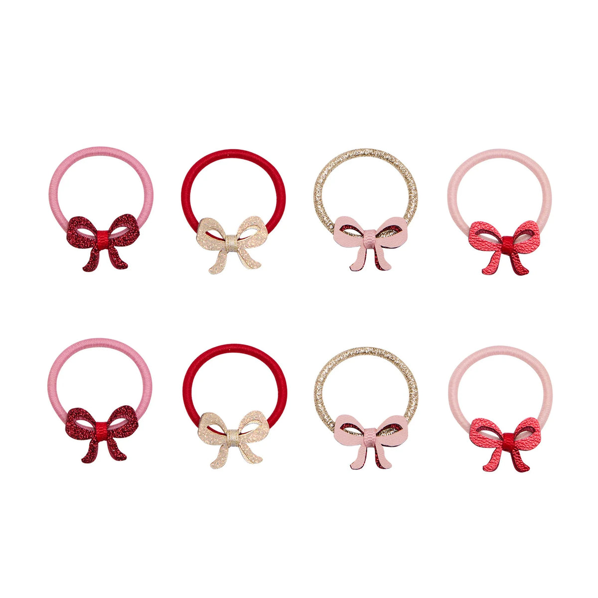 Mini elastici per capelli con fiocchetto grazioso