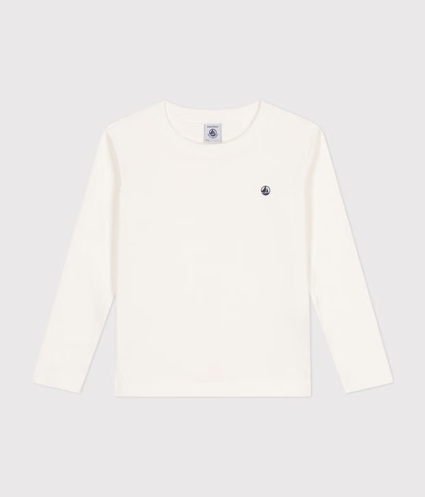 T-shirt a maniche lunghe a costine bambina/bambino
