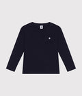 T-shirt a maniche lunghe a costine bambina/bambino