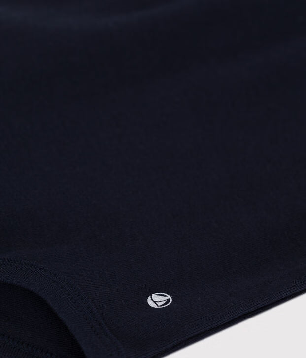 Body con colletto a polo in cotone tinta unita neonato