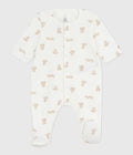 Tutina unisex per neonato in cotone spesso con stampa di orsetti