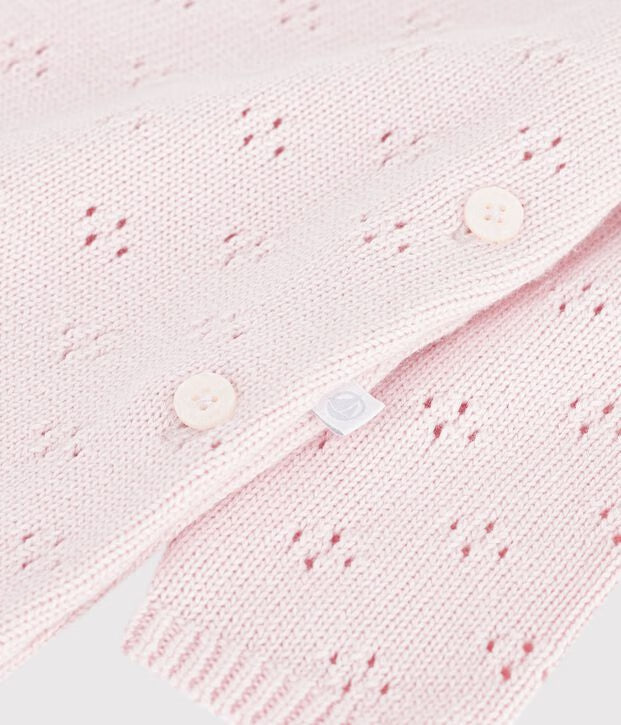 Tutina in maglia di misto lana colletto neonata