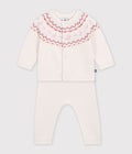 Completo in maglia jacquard fantasia neonato