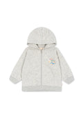 Felpa con cappuccio e zip Lou in tessuto con paillettes