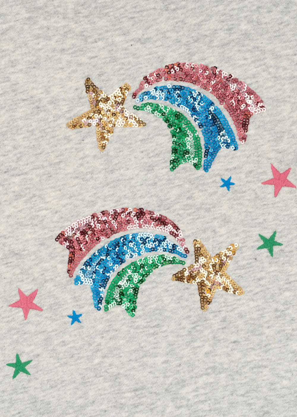 Felpa con cappuccio e zip Lou in tessuto con paillettes