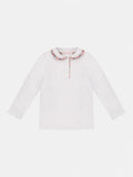 Polo M/Lunga Colletto Bambina Liberty Emma Fuxia Petrolio