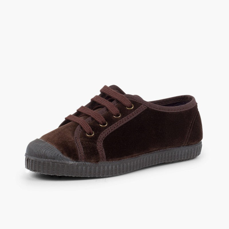 SCARPE VELLUTO CON LACCI